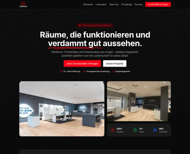 Individuelles Website-Design — Kundenprojekt
